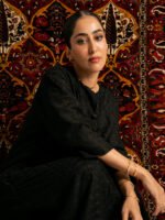 ⁦جلابية نص كلوش ركامة أسود⁩ - الصورة ⁦8⁩