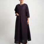 جلابية نص كلوش ركامة موف