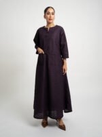 جلابية نص كلوش ركامة موف