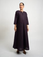 ⁦جلابية نص كلوش ركامة موف⁩ - الصورة ⁦5⁩