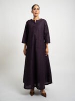 ⁦جلابية نص كلوش ركامة موف⁩ - الصورة ⁦6⁩