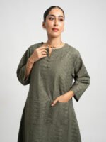 جلابية نص كلوش ركامة زيتي