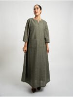 ⁦جلابية نص كلوش ركامة زيتي⁩ - الصورة ⁦6⁩