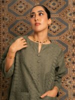 ⁦جلابية نص كلوش ركامة زيتي⁩ - الصورة ⁦7⁩