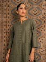 ⁦جلابية نص كلوش ركامة زيتي⁩ - الصورة ⁦8⁩