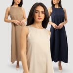 بكج التوفير الأساسية فساتين طويلة تحت العباية بدون أكمام