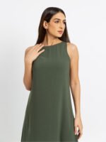 ⁦فستان طويل خفيف بلا أكمام - زيتي⁩ - الصورة ⁦4⁩