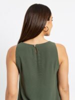 ⁦فستان طويل خفيف بلا أكمام - زيتي⁩ - الصورة ⁦5⁩